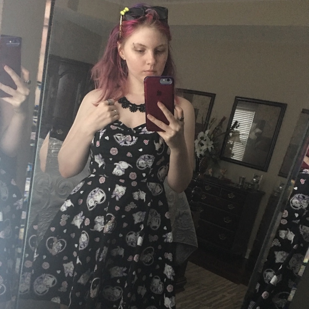 Cute Kitty's and hearts dress